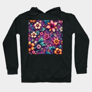 Purple Floral Hoodie